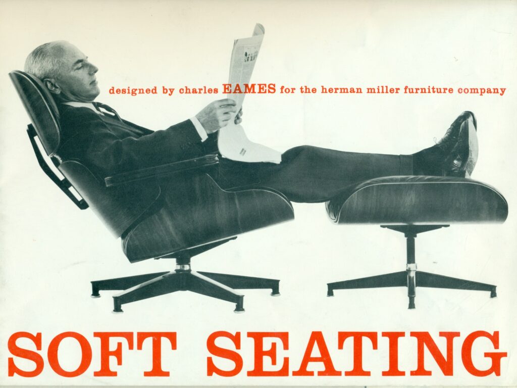 soft eames lounge chair and ottoman 